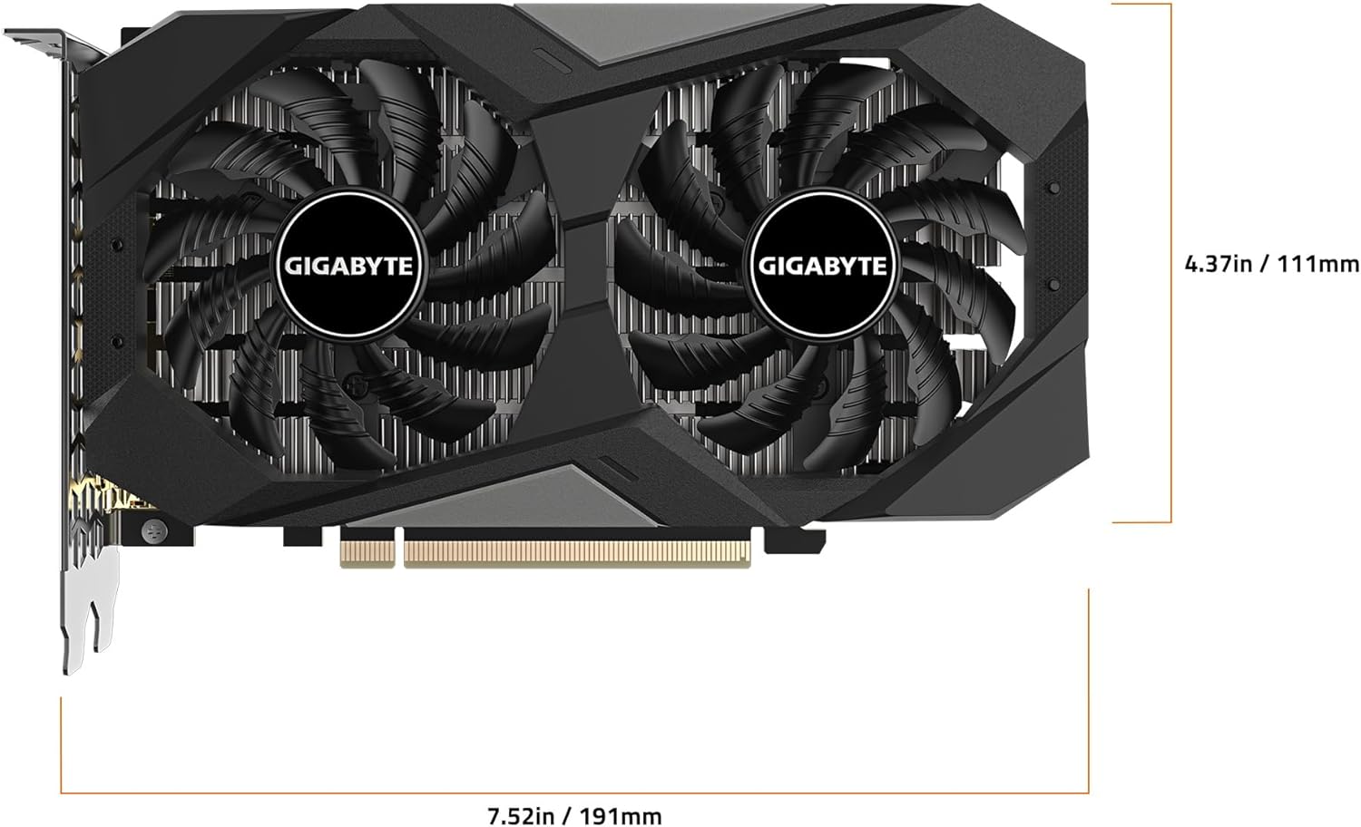بطاقة رسومات GIGABYTE GeForce RTX 3050 WINDFORCE OC V2 6G - ذاكرة GDDR6 سعة 6 جيجابايت، PCIe 4.0، تبريد بمروحتين