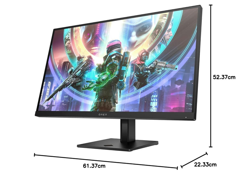 HP OMEN Gaming Monitor, 27 inch(68.6 cm) QHD, 240Hz, 3-Sided Borderless, 400 nits, Pivot Rotation, Anti-Glare, Height Adjustable, IPS Panel, Eye Ease (Eyesafe® Certified) (Black)