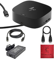 HP Universal Laptop Docking Station with Charging & Multi-Monitor Support | USB-C/HDMI Hub for Dual Displays, Power Delivery, USB Ports & Ethernet