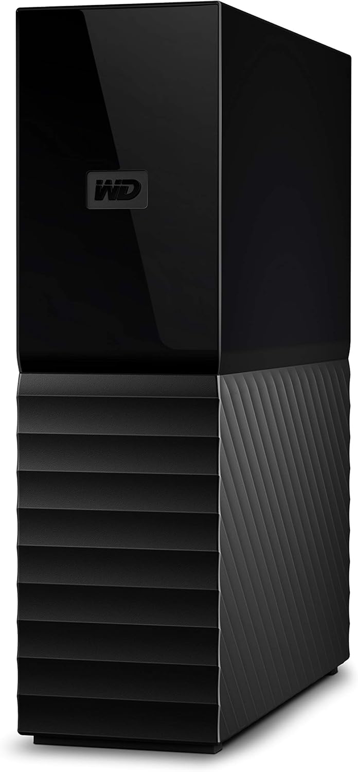 قرص صلب خارجي WD My Book سعة 8 تيرابايت لسطح المكتب، USB 3.0، تشفير AES 256 بت، نسخ احتياطي تلقائي