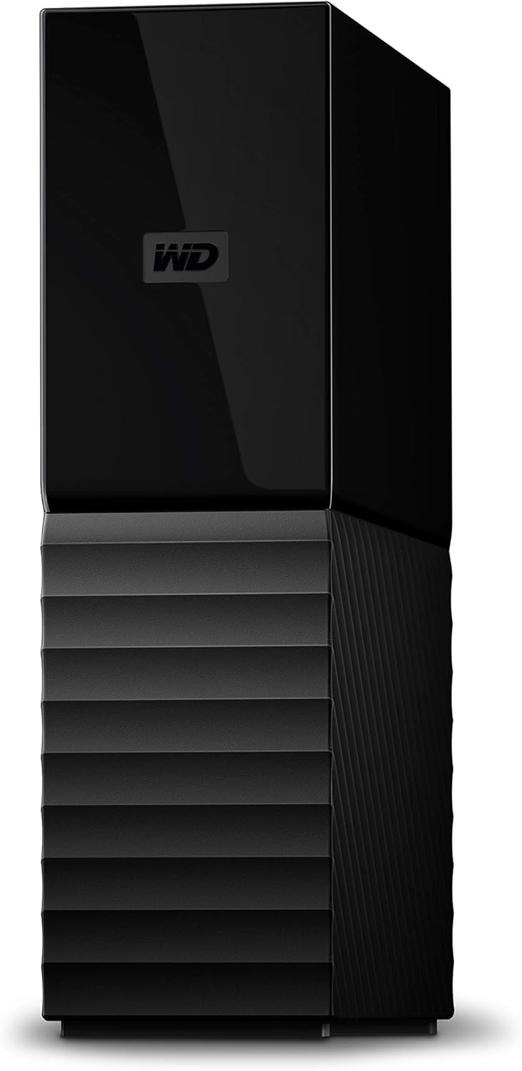 قرص صلب خارجي WD My Book سعة 8 تيرابايت لسطح المكتب، USB 3.0، تشفير AES 256 بت، نسخ احتياطي تلقائي