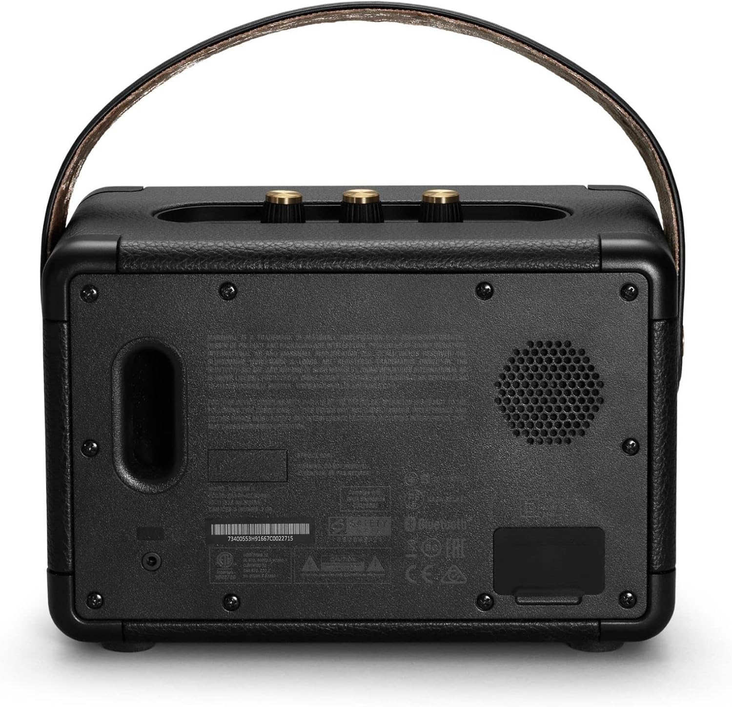 Marshall Kilburn II Portable Bluetooth Speaker , 20+ Hours Playtime , 36W True Stereophonic 360° Sound , Bluetooth 5.0 aptX , IPX2 Water-Resistant , Bass & Treble Controls , Carry Strap