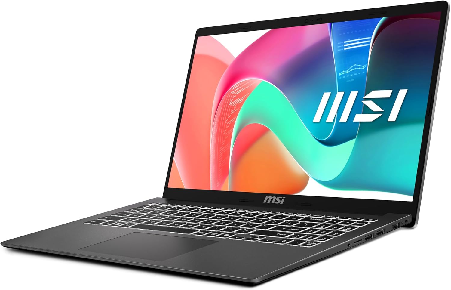 لابتوب MSI Modern 15 F13M بشاشة 15.6 بوصة عالية الوضوح - معالج Core i5-1334U - ذاكرة وصول عشوائي (RAM) سعة 16 جيجابايت - قرص SSD سعة 512 جيجابايت - نظام تشغيل Windows Pro K