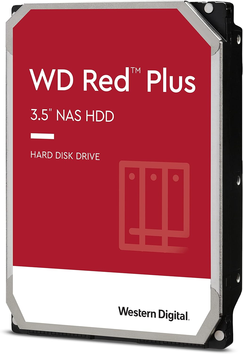 WD Red Plus 6TB NAS Internal Hard Drive, 3.5-Inch HDD, 5400RPM, SATA 6Gb/s, CMR Technology, 256MB Cache, NAS Optimized Storage, Model WD60EFPX