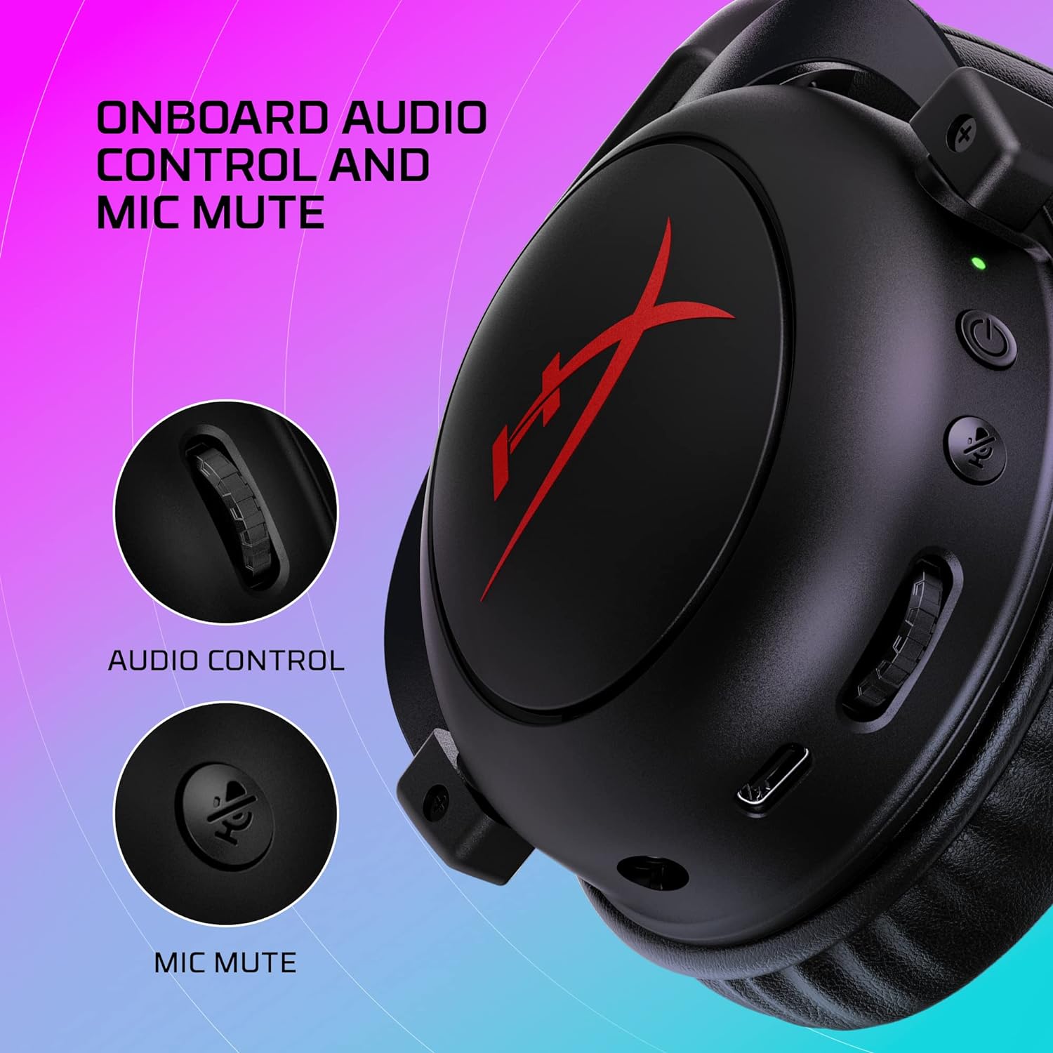 HyperX Cloud II Core Wireless Gaming Headset – 80-Hour Battery, DTS:X Spatial Audio, 53mm Drivers, Noise-Canceling Mic