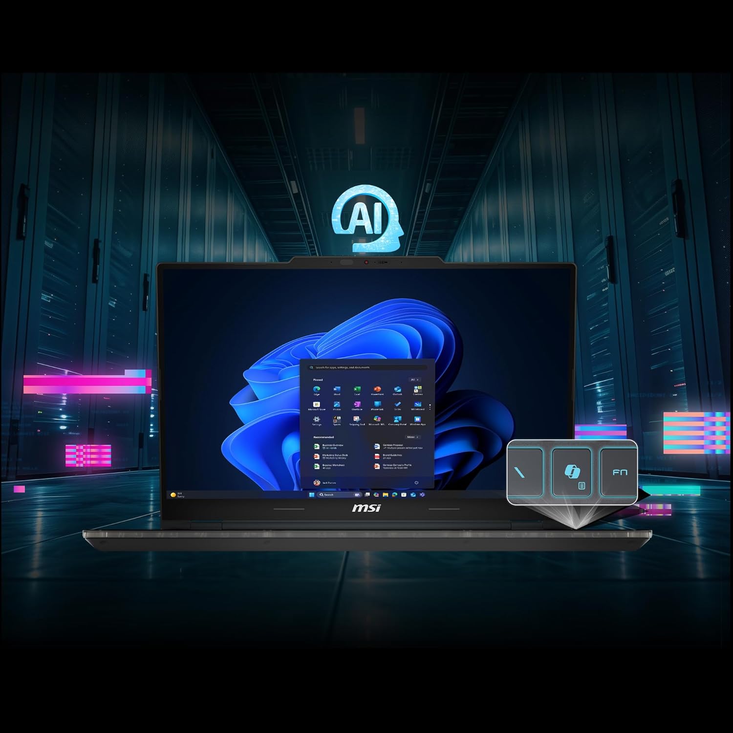 MSI Cyborg 15 B2RWFKG-265XAE 15.6" 144Hz Laptop - Core 7-240H - 16GB DDR5 RAM - 1TB SSD - RTX 5060 8GB - WIN 11 Pro K