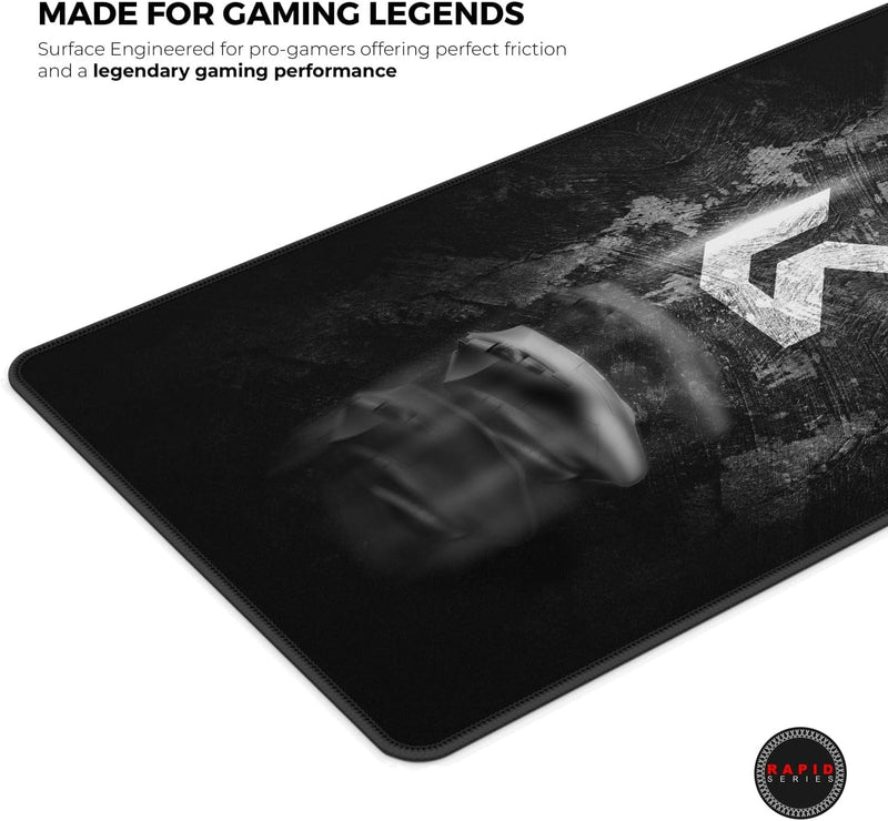 Cybeart | Signature Edition Gaming Desk Mat (XXL - 900x400x4mm) | Waterproof, Never Slip Base, Stitched Edges, Esports Grade