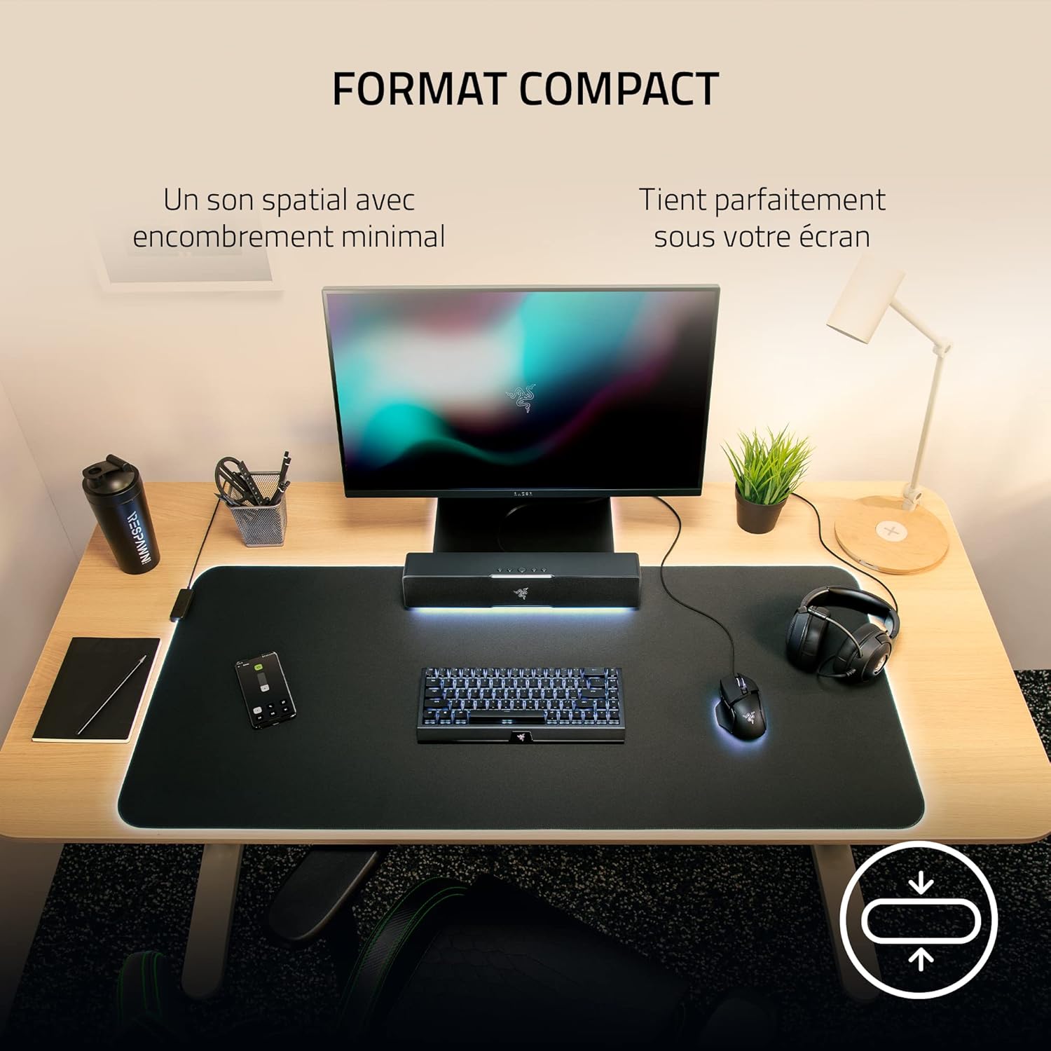 Razer Leviathan V2 X: PC Soundbar with Full-Range Drivers - Chroma RGB - USB Type C Power and Audio Delivery - Bluetooth 5.0 - for PC,-Laptop, Smartphones, Tablets & Nintendo Switch