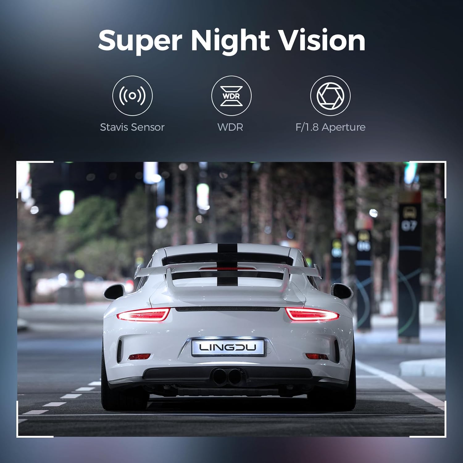 Lingdu D500 4K Smart Dash Cam – Front Car Camera with WiFi & GPS, 0.96" LCD Display, Night Vision, WDR, Parking Mode, Loop Recording, G-Sensor, 150° Wide Angle