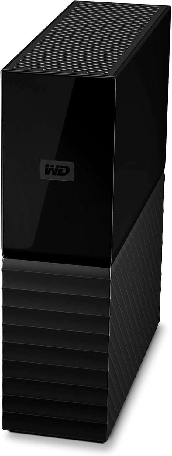 قرص صلب خارجي WD My Book سعة 8 تيرابايت لسطح المكتب، USB 3.0، تشفير AES 256 بت، نسخ احتياطي تلقائي