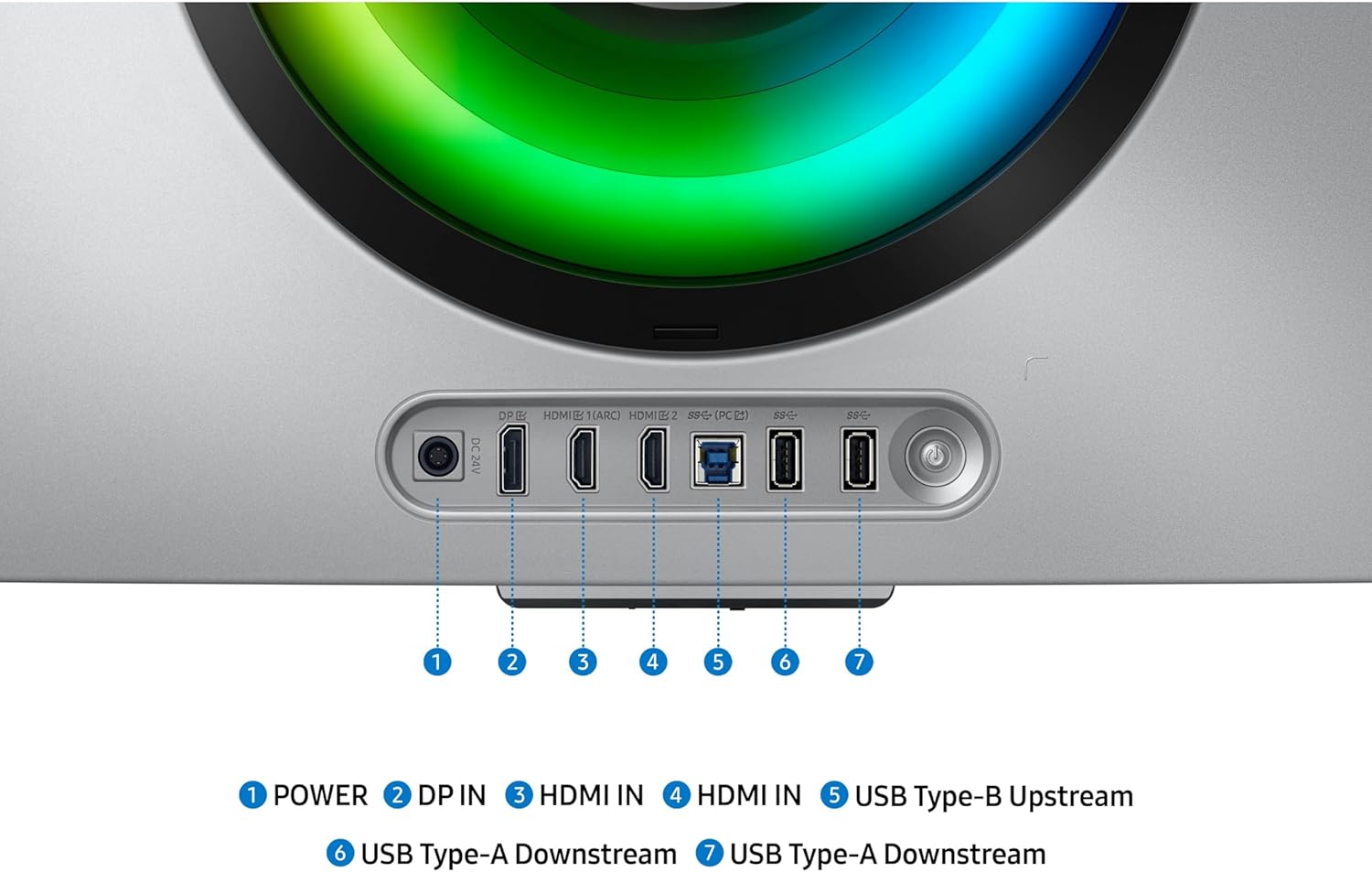 شاشة ألعاب سامسونج Odyssey QD-OLED G8 المنحنية مقاس 34 بوصة