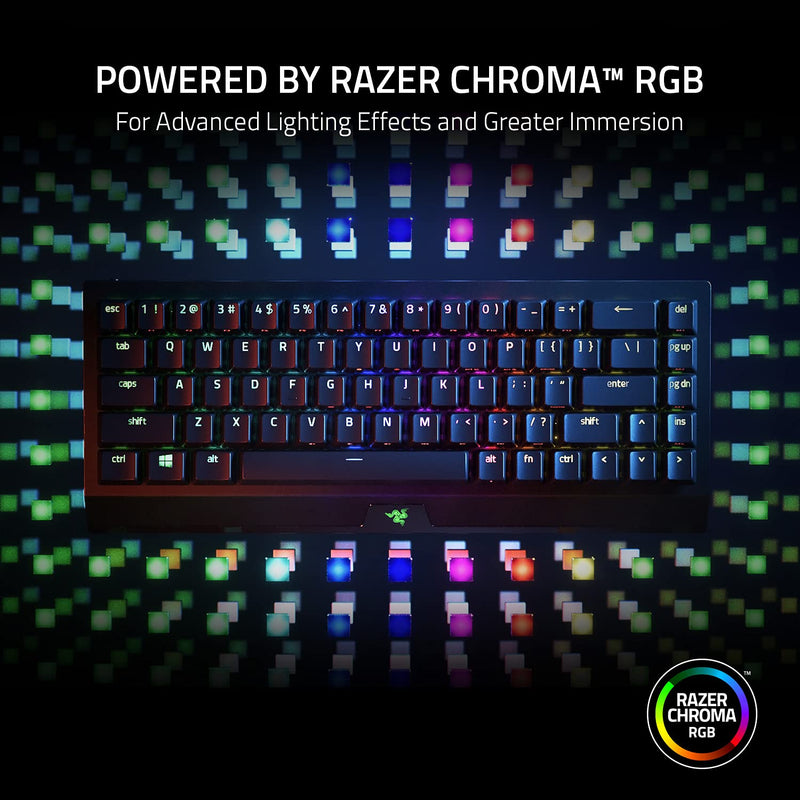 Razer BlackWidow V3 Mini Hyperspeed - 65% Wireless Mechanical Gaming Keyboard (Yellow Switch) I Razer Chroma RGB customizable backlighting