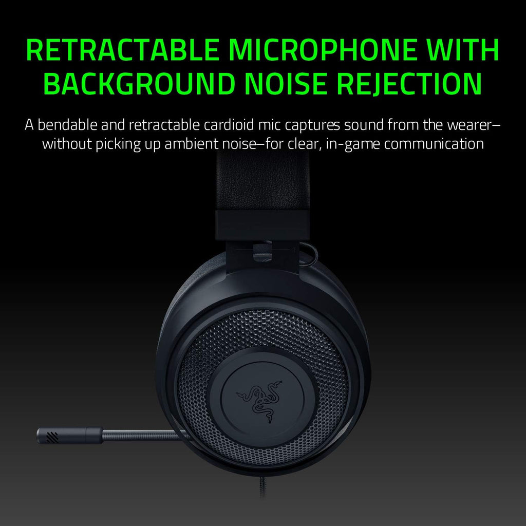  Razer Kraken Tournament Edition THX 7.1 Surround Sound Gaming  Headset: Retractable Noise Cancelling Mic - USB DAC - for PC, PS4, PS5  Nintendo Switch, Xbox One, Xbox Series X, & S
