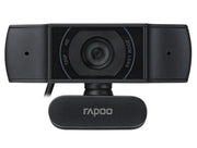 RAPOO C200 720P HD Webcam with Microphone, USB Computer Camera, Dual Noise Reduction Mics, 100° Wide-Angle Lens, Plug & Play, Ideal for Zoom, Skype, Teams, Video Calls, and Conferencing.