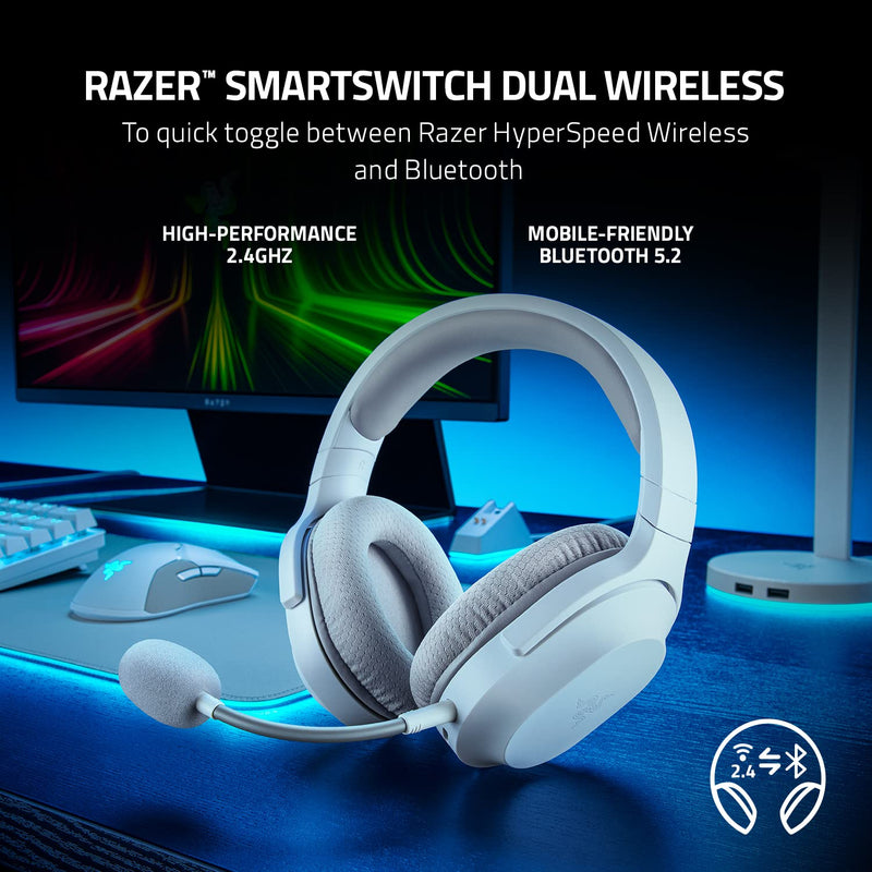 Razer Barracuda X (2022) - سماعة رأس لاسلكية للألعاب متعددة المنصات وسماعة رأس محمولة على الأذن - عبوة FRML