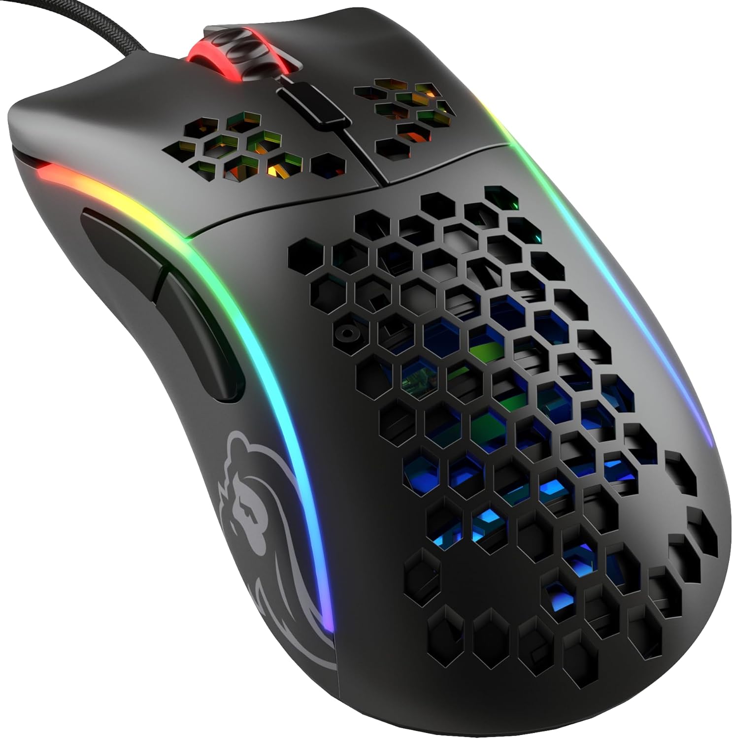Glorious Model D- (Minus) Wired Gaming Mouse - 61g Superlight Honeycomb Design, RGB, Ergonomic, Pixart 3360 Sensor, Omron Switches, PTFE Feet, 6 Buttons