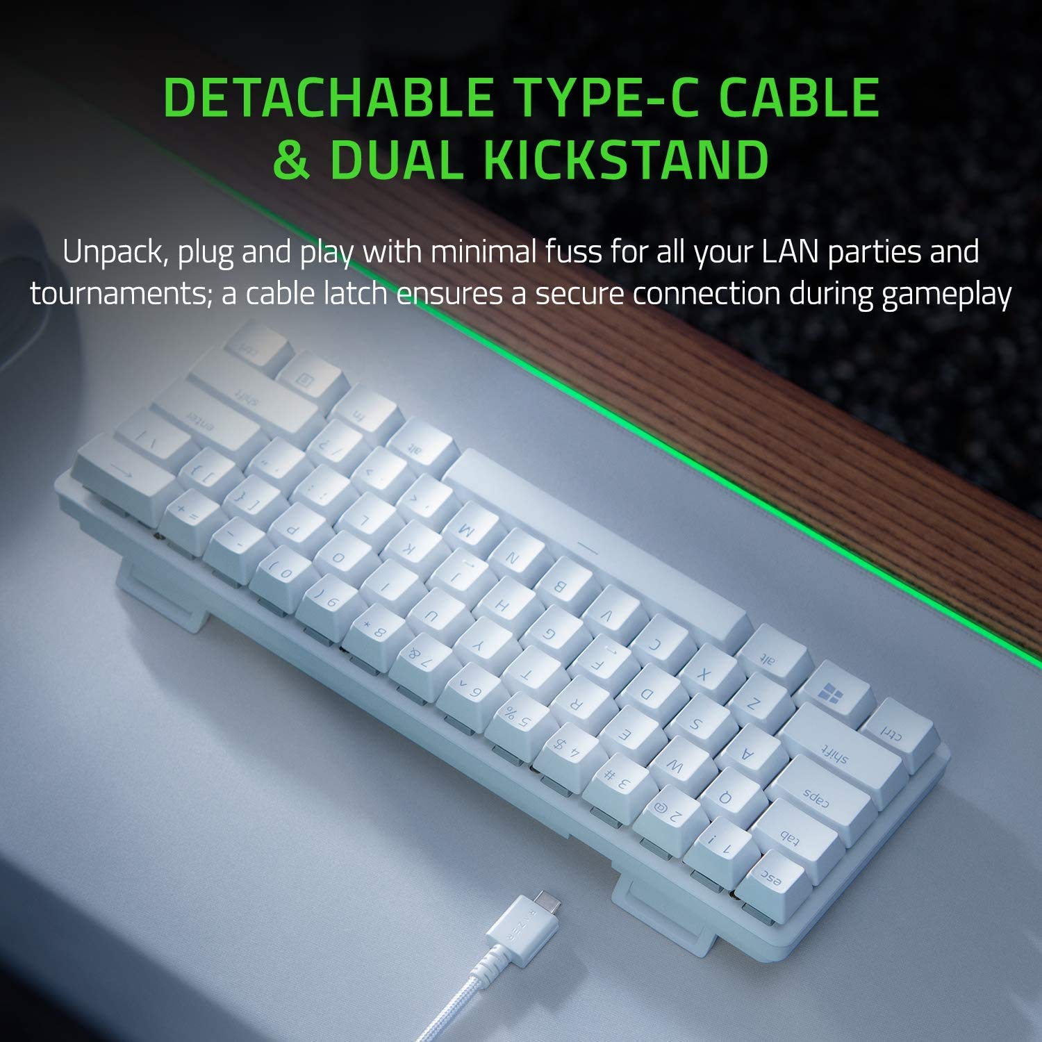 キーボード Razer Huntsman Mini Mercury 60% Razer Huntsman Mini 60% Gaming Keyboard: Fastest Keyboard
