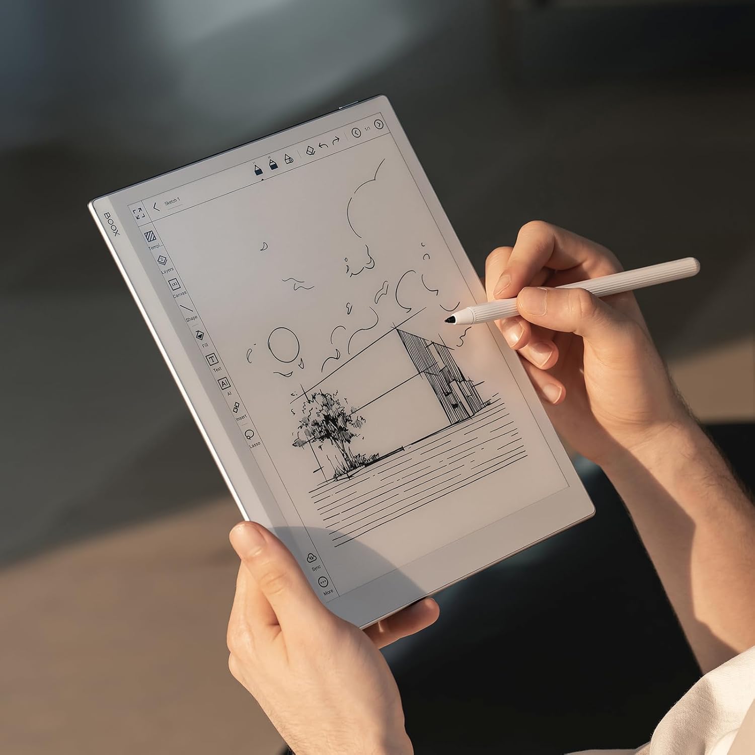 قلم BOOX Pen Plus القلم الرقمي لأجهزة BOOX اللوحية بشاشات اللمس، قلم أبيض