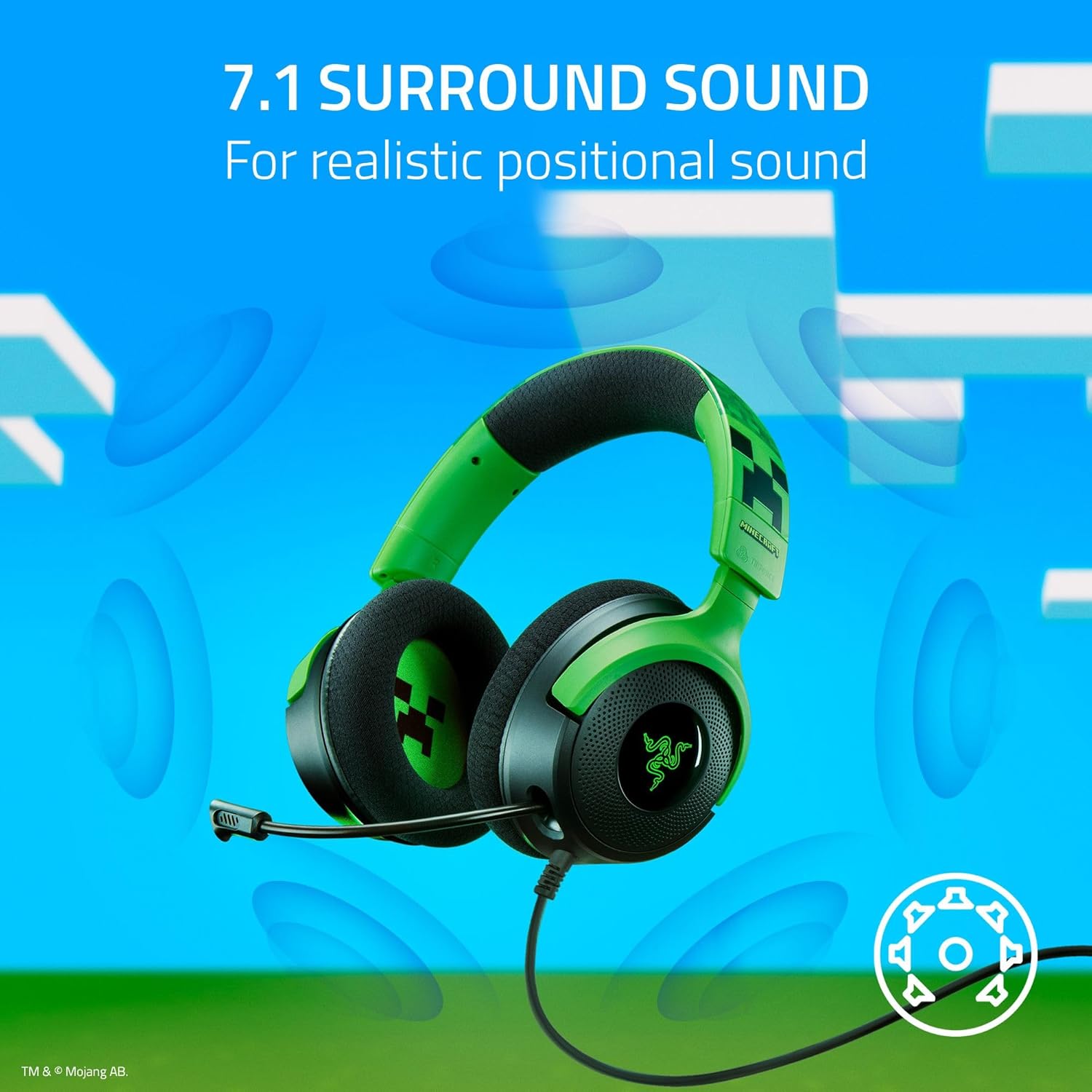 Razer Kraken V4 X Wired Gaming Headset – 40mm TriForce Drivers