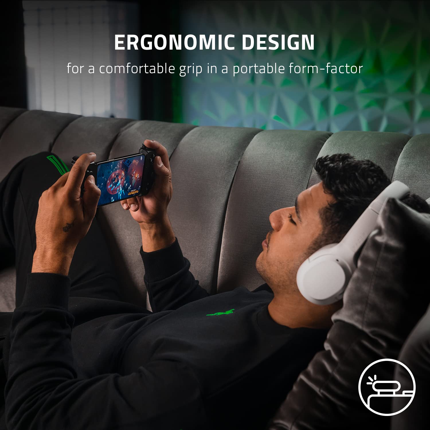 Razer Kishi V2 for Android – Universal Mobile Gaming Controller with USB-C, Ergonomic Design, and Razer Nexus App Support