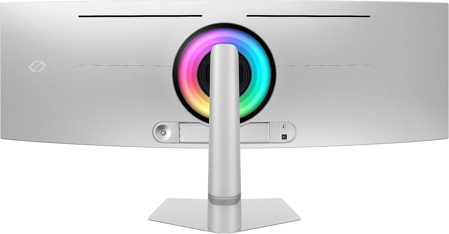شاشة سامسونج أوديسي OLED G9 مقاس 49 بوصة منحنية فائقة العرض للألعاب – 1440 بكسل، HDR، 240 هرتز (بدون مكبرات صوت مدمجة)