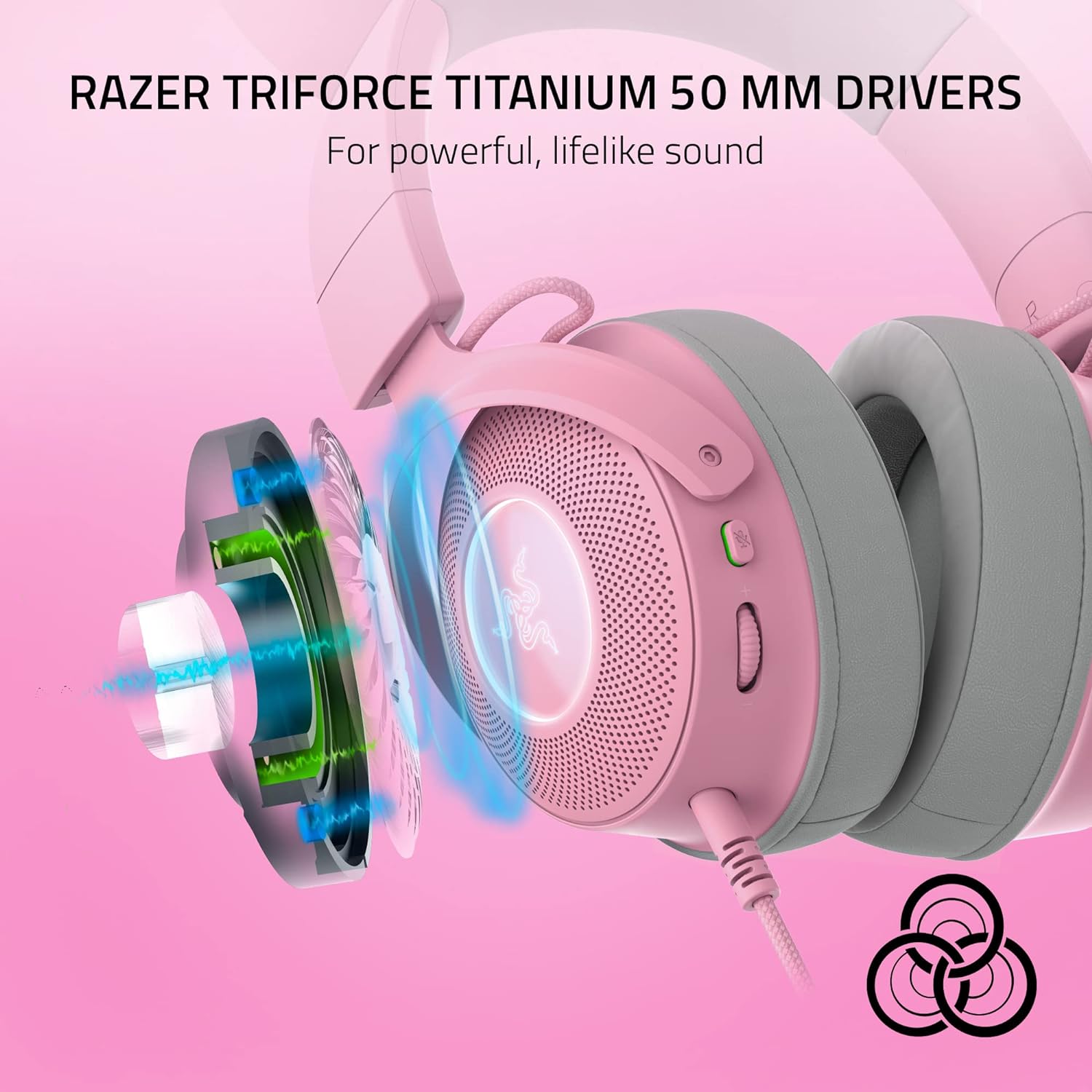 Razer Kraken Kitty V2 Pro Wired Gaming Headset – Interchangeable