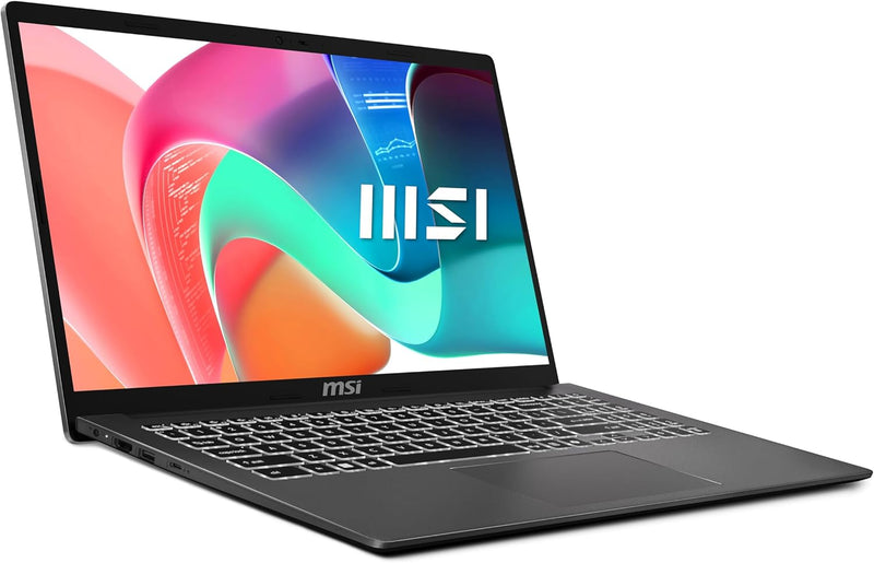 لابتوب MSI Modern 15 F13M بشاشة 15.6 بوصة عالية الوضوح - معالج Core i3-1315U - ذاكرة وصول عشوائي (RAM) سعة 8 جيجابايت - قرص SSD سعة 512 جيجابايت - نظام التشغيل Windows 11 - بطاقة رسومات Intel Iris Xe