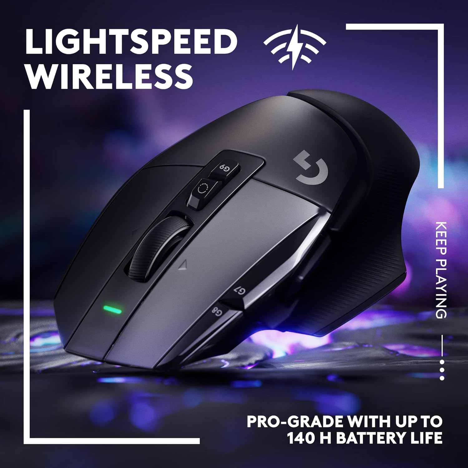 Logitech G502 X LIGHTSPEED Wireless Gaming Mouse – LIGHTFORCE Hybrid Switches, HERO 25K Sensor - 13 Programmable Buttons - 140-Hour Battery Life