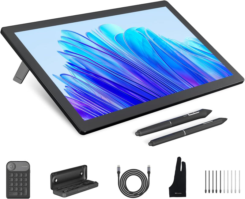 HUION KAMVAS Pro 19 4K UHD Drawing Tablet with Touch Screen, 96% Adobe RGB Drawing Monitor with 1.07 Billion Colors, PenTech 4.0 Stylus PW600, 16384 Pen Pressure, Slim Pen, Keydial Mini, 18.4inch