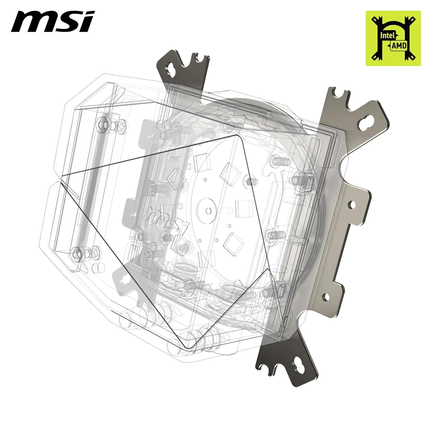 MSI MAG CORELIQUID I360 AIO CPU Liquid Cooler - Enlarged Copper Cold Plate, ARGB Blockhead & LDB Fans, Dual-Chamber Water Block, Split-Flow Radiator, Mystic Light Supported - Intel & AMD Compatible