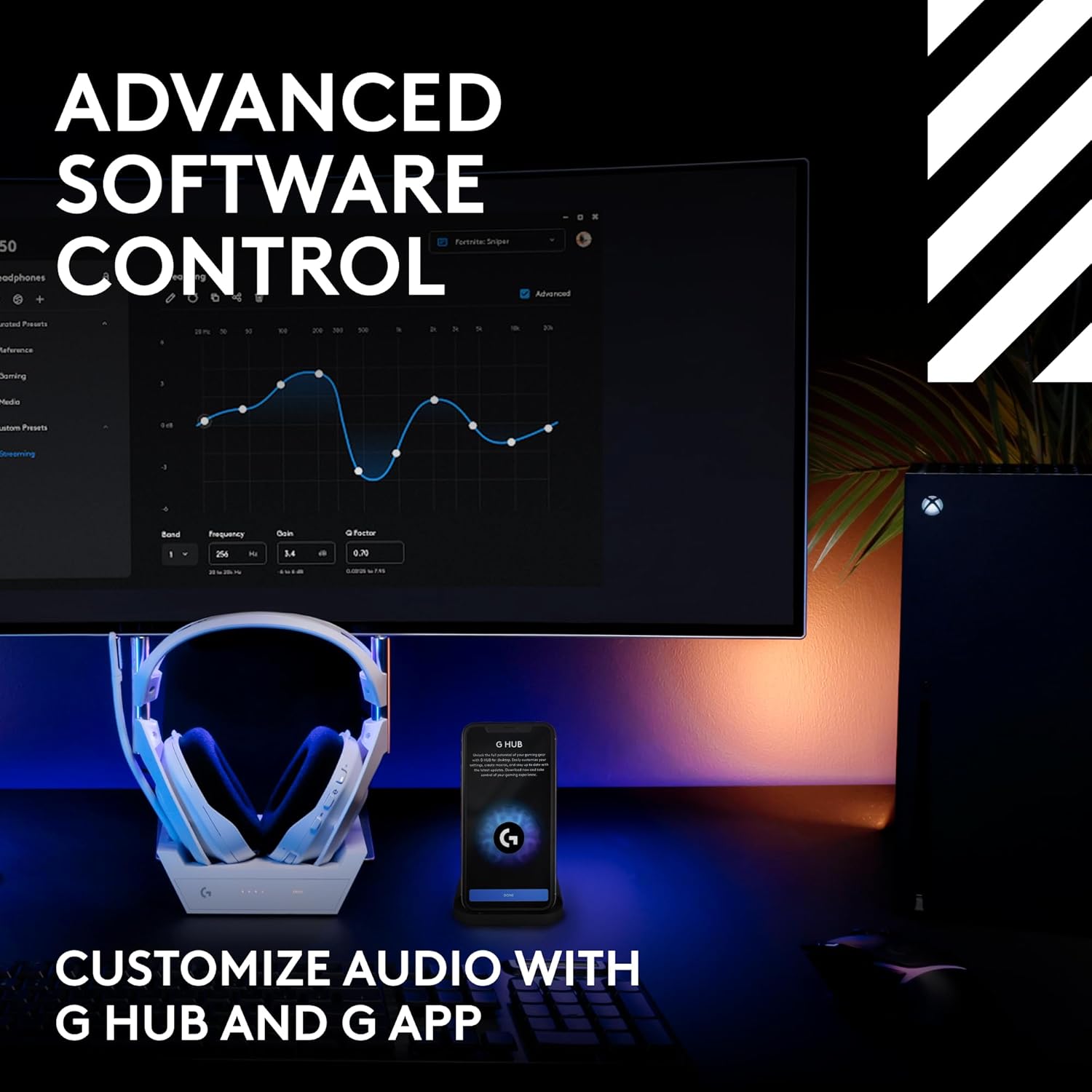 Logitech G Astro A50 Gen 5 Wireless Gaming Headset – LIGHTSPEED 24-bit, PRO-G Graphene Drivers, PLAYSYNC Audio, 24 h Battery