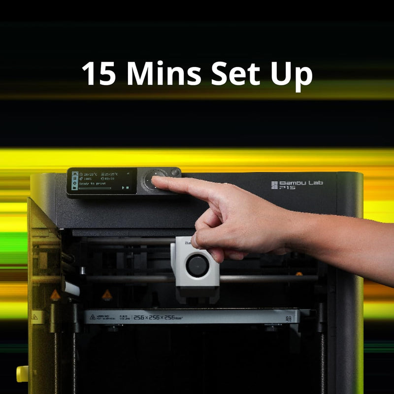 Bambu Lab P1S Combo, P1S 3D Printer and AMS, Support Up to 16 Colors/Multi Materials, 500mm/s Fast Printing & High Precision, CoreXY & Auto Bed Leveling, Ready-to-Use FDM 3D Printers Large Print Size