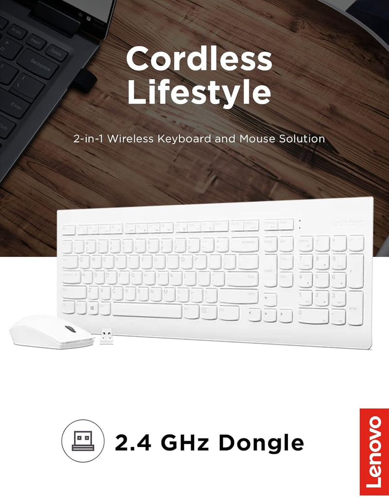 Lenovo 510 Wireless Combo Keyboard with Mouse Combo (EN/AR)