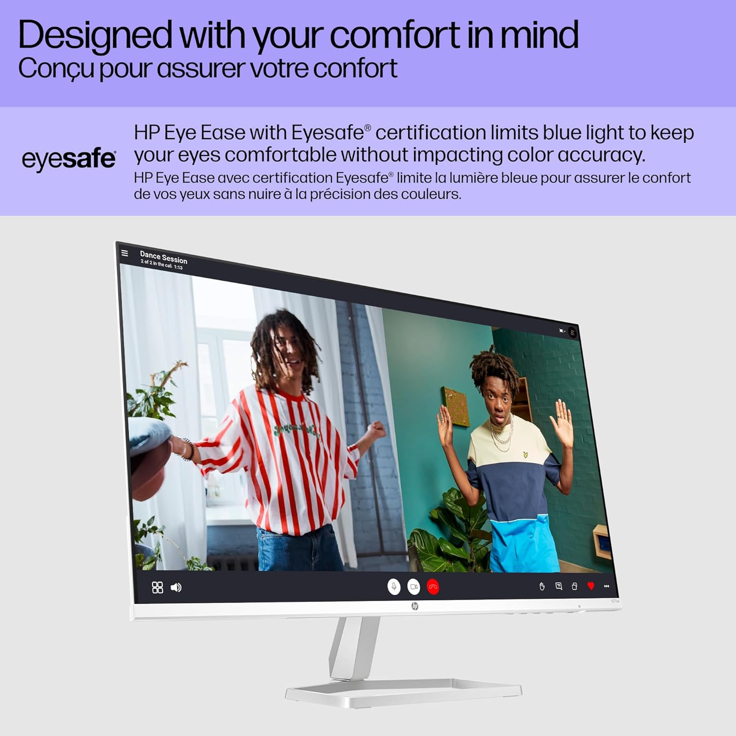 شاشة HP Series 5 مقاس 27 بوصة FHD، شاشة Full HD (1920 × 1080)، لوحة IPS، 99% sRGB، نسبة تباين 1500:1، 300 شمعة، راحة العين مع شهادة Eyesafe، 527sa 