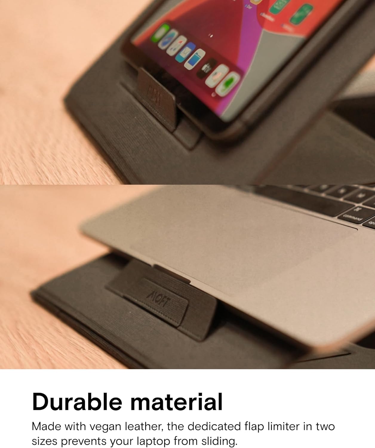 MOFT Folding Laptop Stand Lap Desk, Portable & Mini Computer Stand Laptop Desk for Travel and Home Office, Ergonomic Design with Adjustable Viewing Angles, Lightweight Computer Cooling Riser