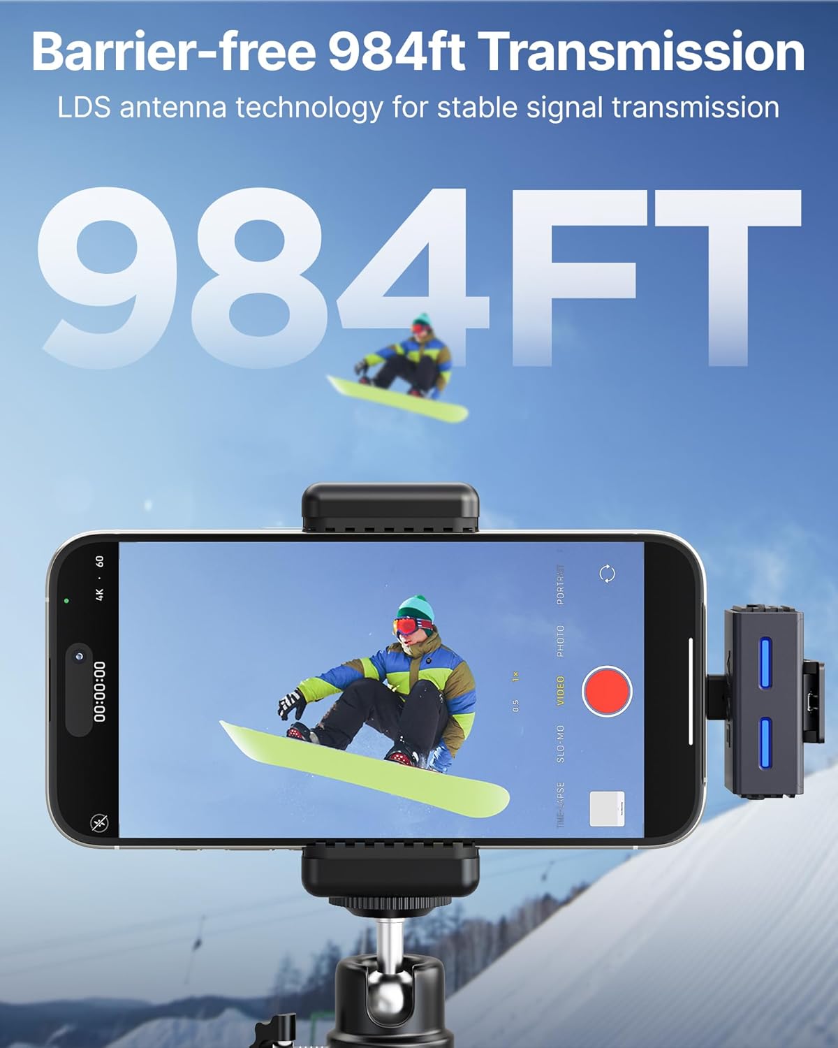 نظام ميكروفون لاسلكي BOYA BOYALINK 3 Lavalier للـ iPhone وAndroid والكمبيوتر والكاميرا – صوت استوديو 48kHz/24‑Bit، عزل ضوضاء بالذكاء الاصطناعي، تحكم عبر التطبيق APP، مدى 984 قدمًا، و30 ساعة بطارية مع علبة شحن