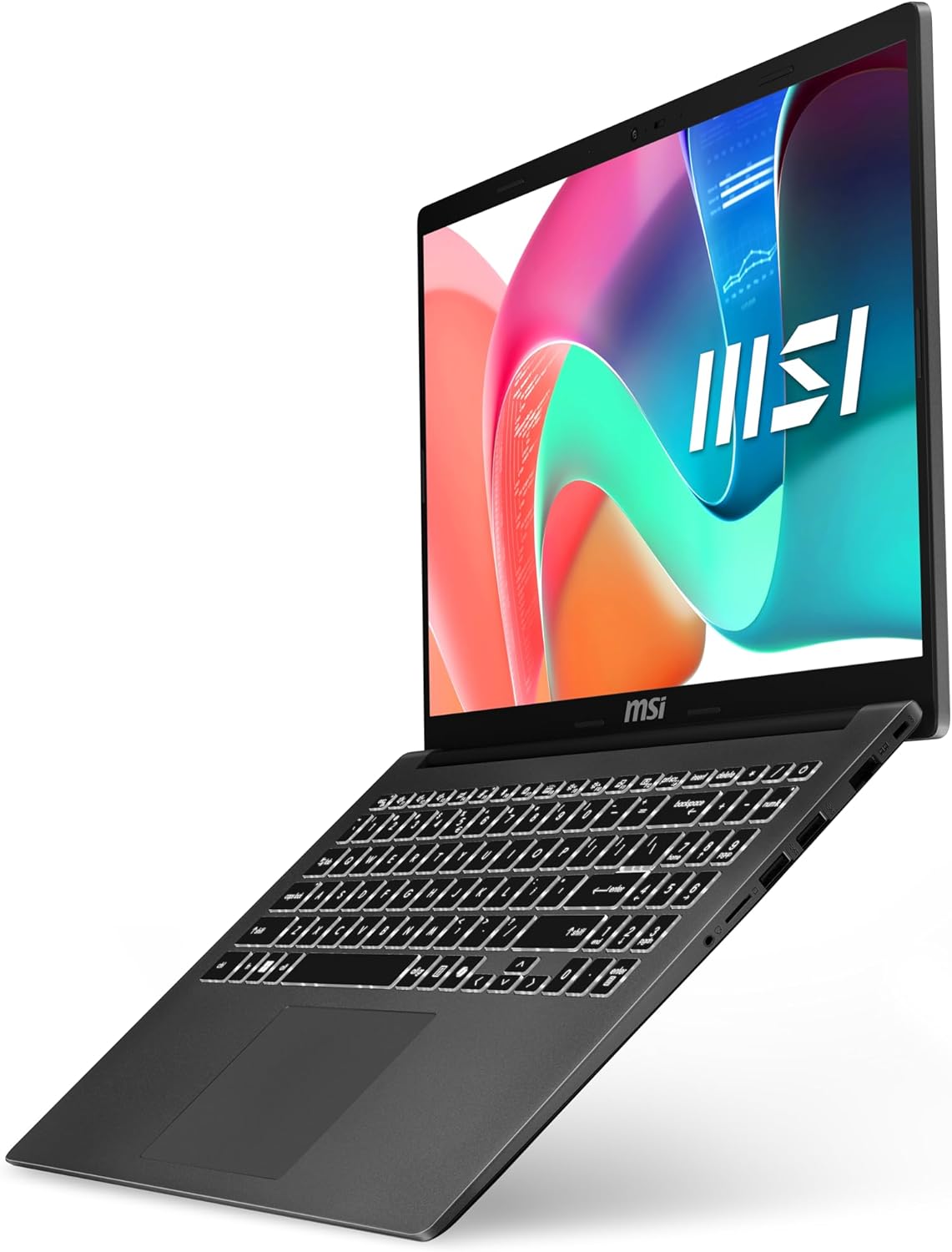 لابتوب MSI Modern 15 F13M بشاشة 15.6 بوصة عالية الوضوح - معالج Core i5-1334U - ذاكرة وصول عشوائي (RAM) سعة 16 جيجابايت - قرص SSD سعة 512 جيجابايت - نظام تشغيل Windows Pro K