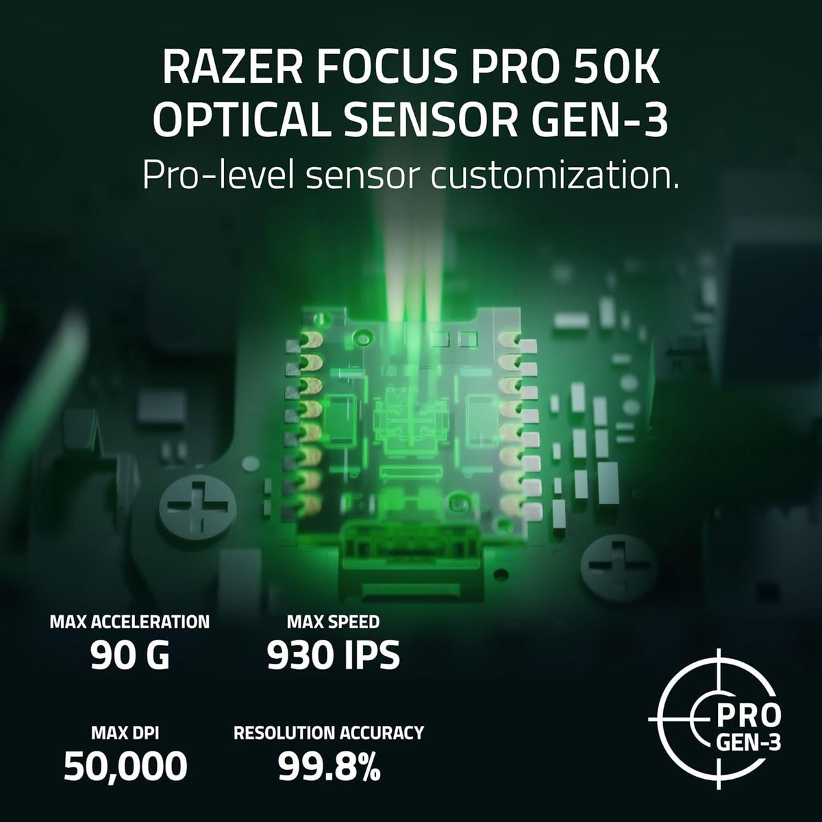 Razer Viper V4 Pro Wireless Esports Gaming Mouse - 49g Ultra-Light - 50K Optical Sensor - 8000Hz Polling - Optical Gen-4 Switches