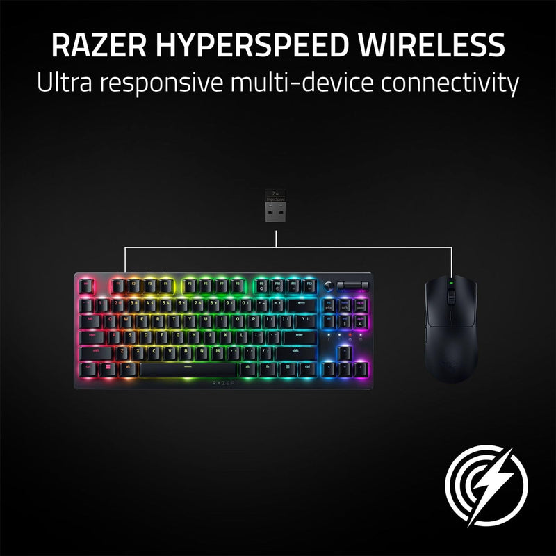 ماوس الألعاب اللاسلكي Razer Viper V3 HyperSpeed: تصميم خفيف الوزن 82 جرامًا - مستشعر بصري 30 كيلو نقطة لكل بوصة - عمر بطارية يصل إلى 280 ساعة - مفاتيح ميكانيكية Gen-2-Classic أسود