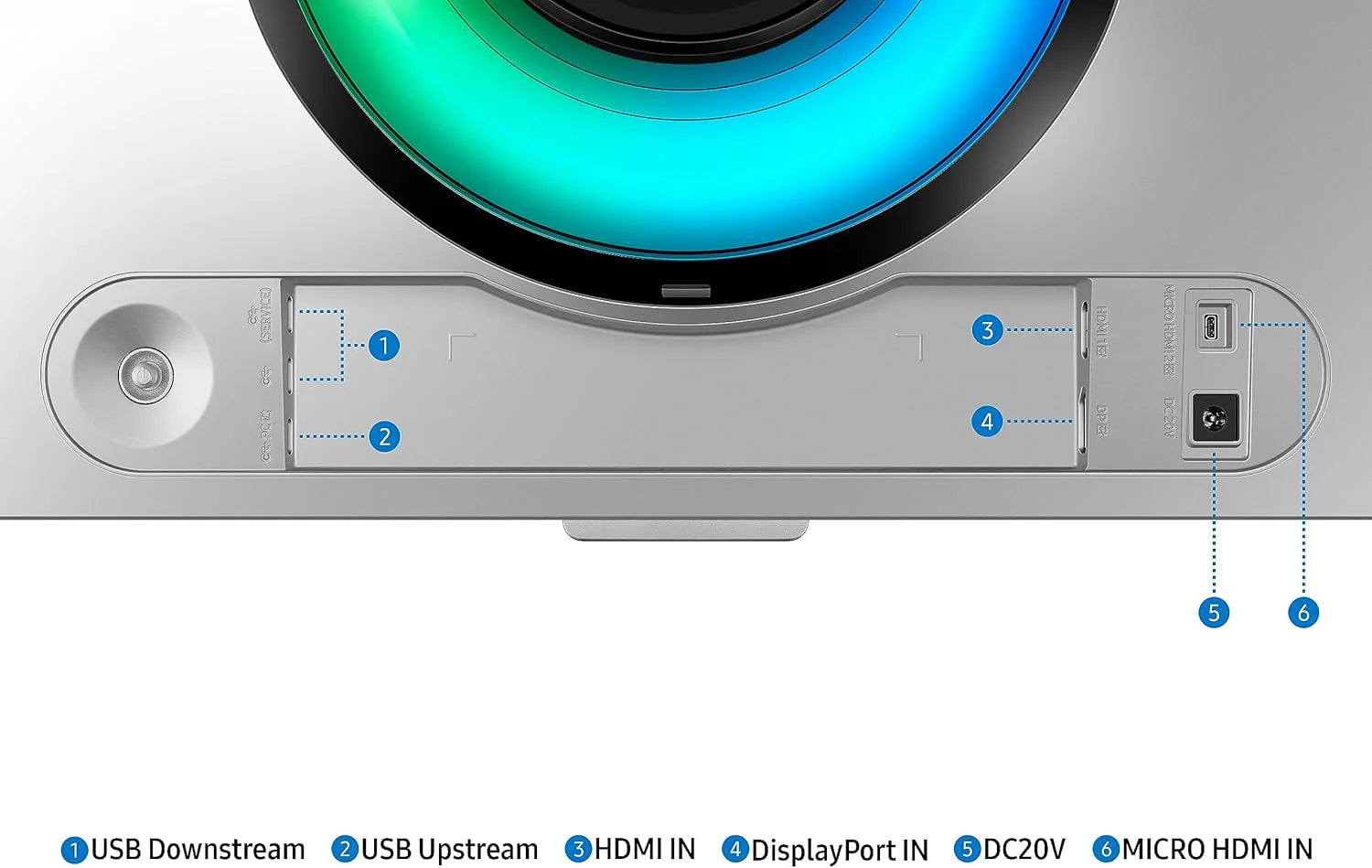 شاشة سامسونج أوديسي OLED G9 مقاس 49 بوصة منحنية فائقة العرض للألعاب – 1440 بكسل، HDR، 240 هرتز (بدون مكبرات صوت مدمجة)