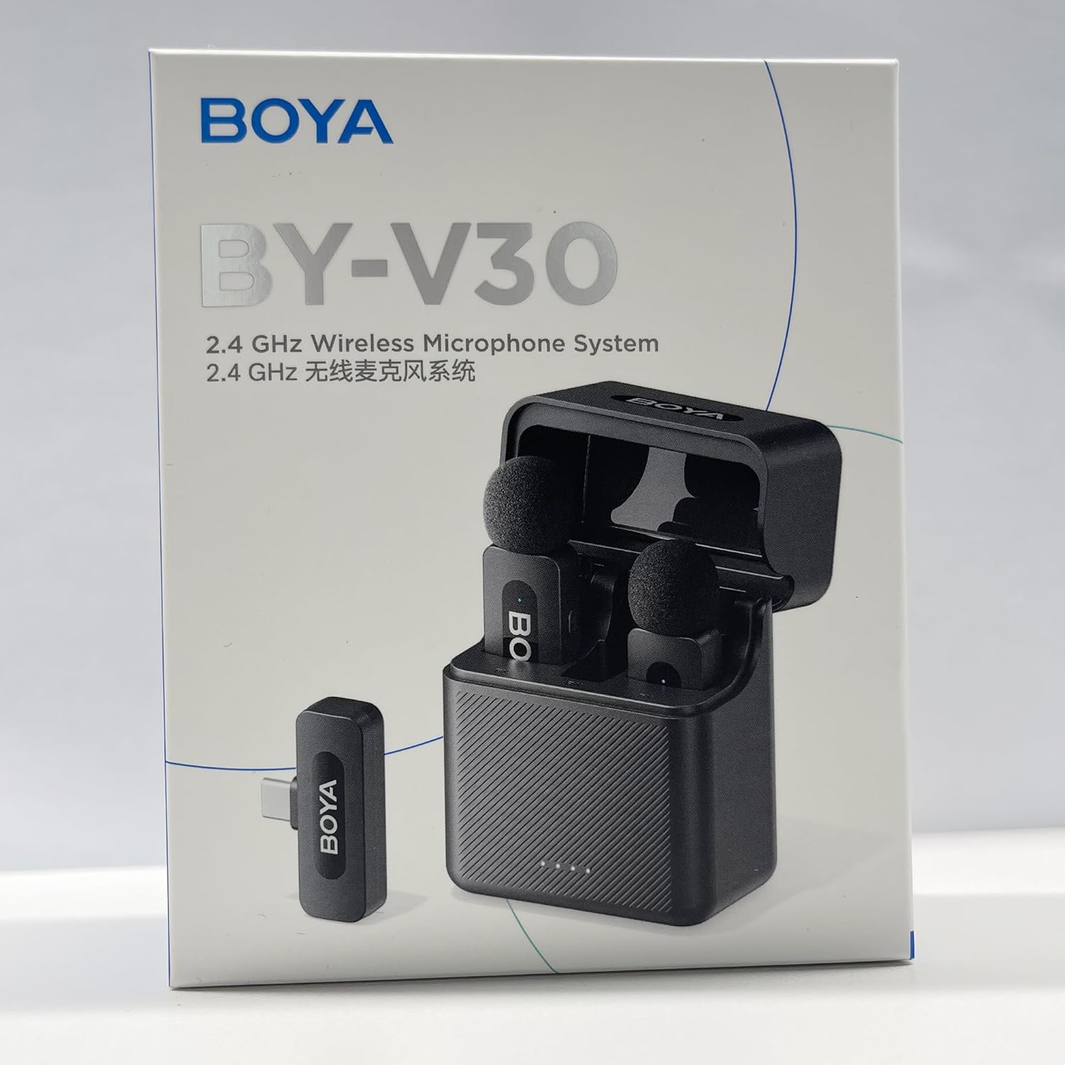 BOYA BY-V30 Wireless Lavalier Microphone,USB Type-C Mini Laple Mics for iPhone16,Android Smartphone,36H Battery,Noise Reduction,328FT Range Clip-on Condenser Mic for YouTube Interview TikTok