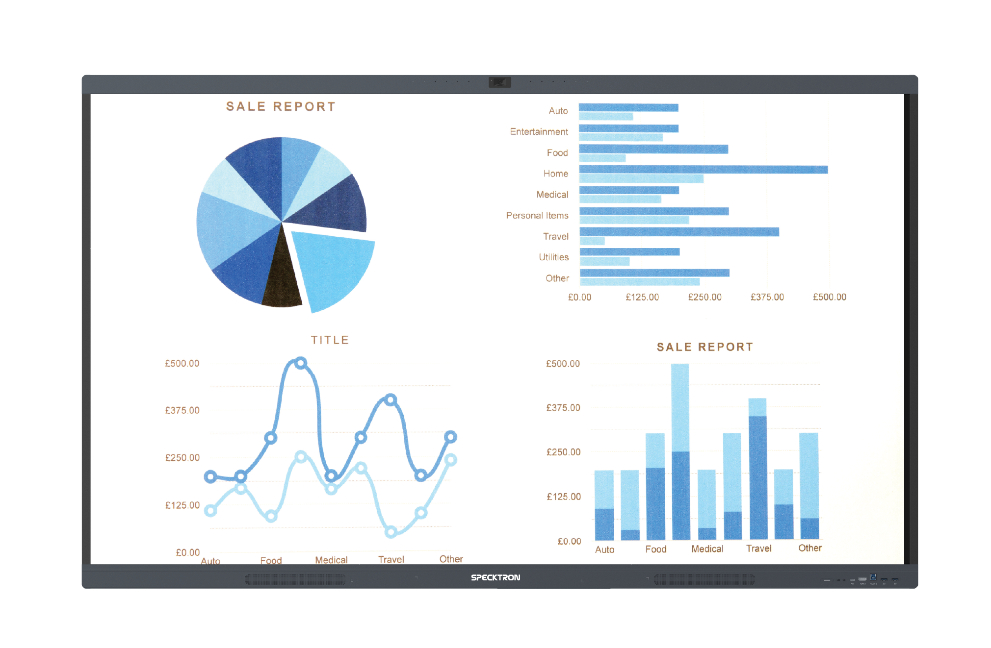 Specktron UDX-S2 Pro Series شاشة تفاعلية 75 بوصة بدقة 4K – لوحة ذكية متعددة اللمس مع نظام أندرويد 14 وWindows، وكاميرا AI بدقة 50 ميجابكسل، ومشاركة لاسلكية BYOM