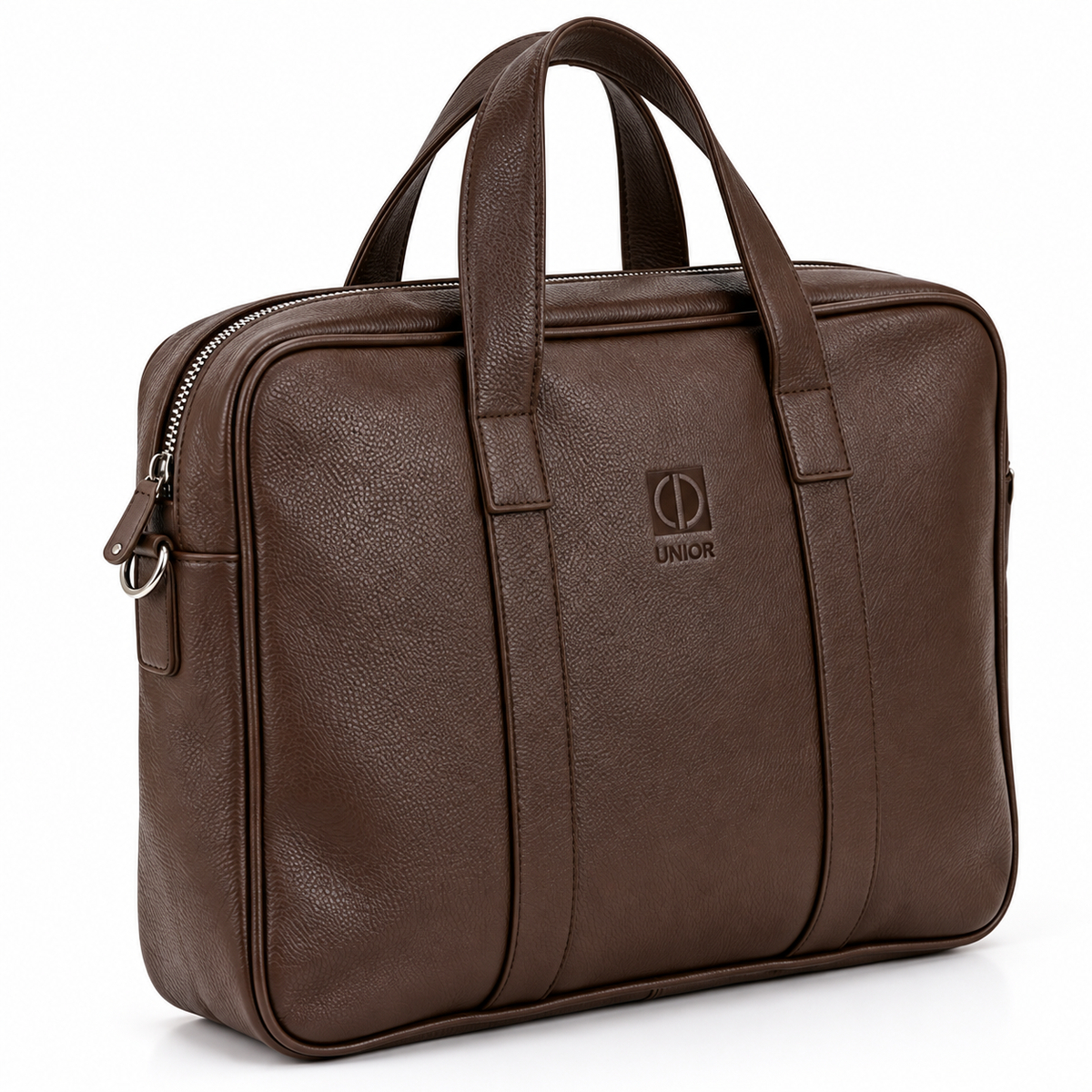 UNION 17.3" PU Leather Laptop Bag – Extra-Large Business Briefcase with Multi-Compartment Design , Brown