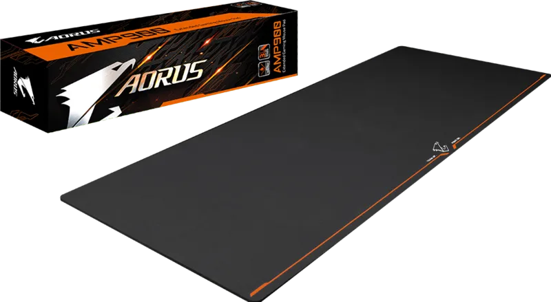 GIGABYTE Extended Gaming Mouse Pad — Large Size, Anti-Slip Rubber Base, Smooth Surface for Precision Tracking, Water-Resistant, Durable Construction