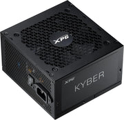 مزود طاقة XPG Kyber 850 واط، معتمد من 80 Plus Gold، غير قابل للتعديل، ATX 3.1، مع موصلات 6+2 سنون، وحماية على المستوى الصناعي ومكثفات فائقة الجودة، ومروحة 120 مم، وتحكم ذكي في المروحة 