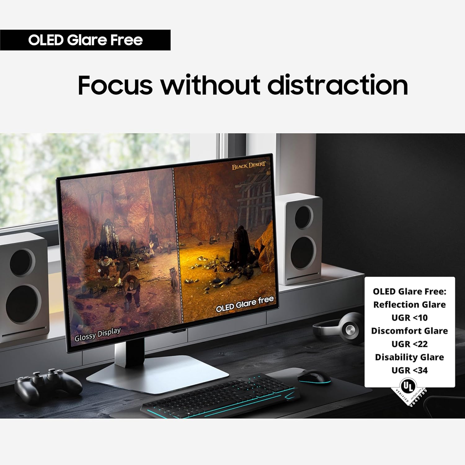 Samsung Odyssey OLED G6 G60SF 27″ QHD QD-OLED Gaming Monitor – 500Hz, 0.03 ms, TrueBlack 500 HDR, G-Sync / FreeSync
