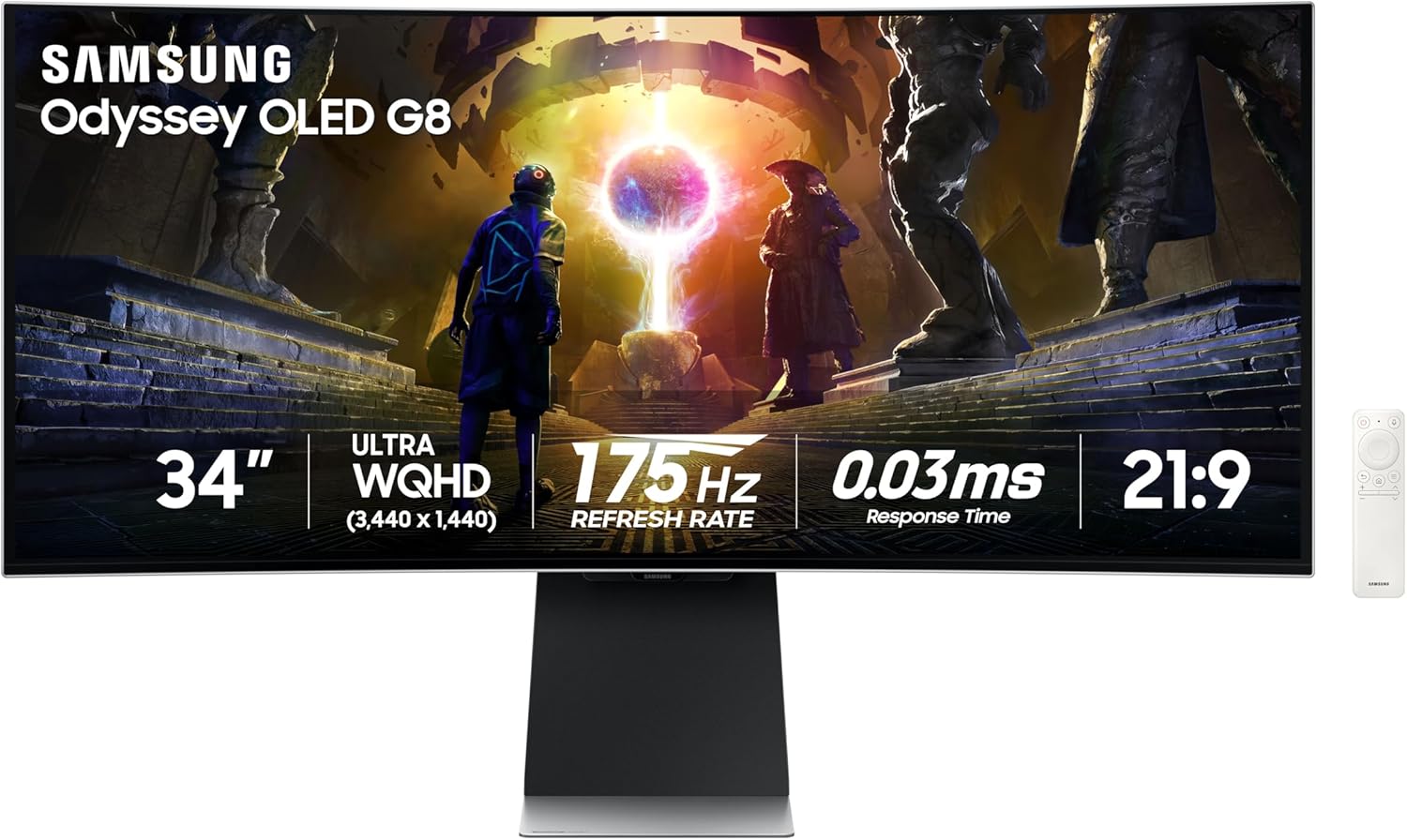 SAMSUNG 34" Odyssey QD-OLED G8 Curved Gaming Monitor