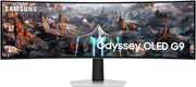 شاشة سامسونج أوديسي OLED G9 مقاس 49 بوصة منحنية فائقة العرض للألعاب – 1440 بكسل، HDR، 240 هرتز (بدون مكبرات صوت مدمجة)