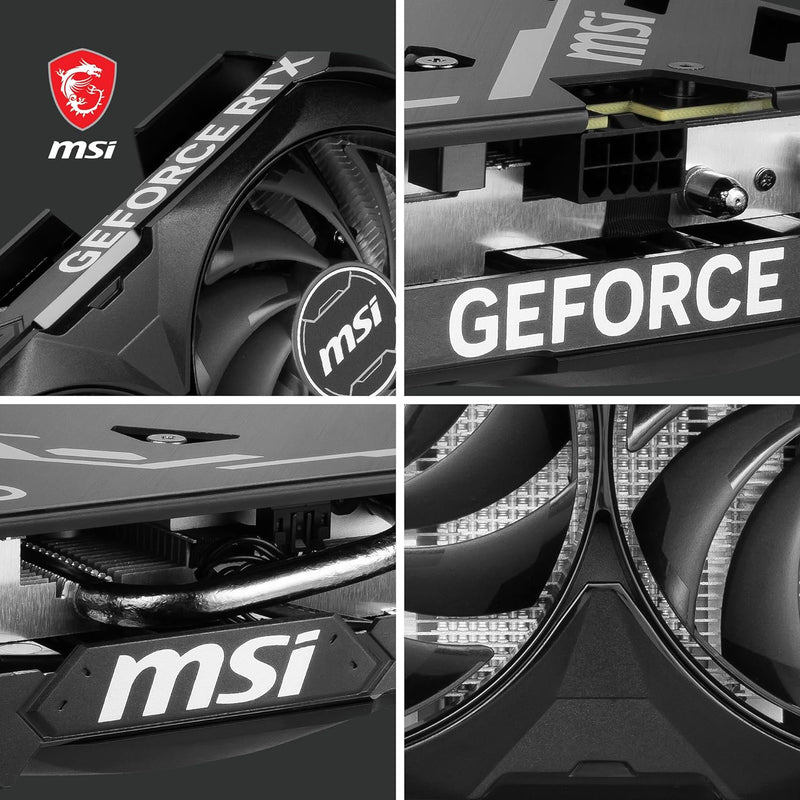 MSI GeForce RTX 4060 Ti VENTUS 2X BLACK 16G OC Graphics Card - RTX 4060 Ti GPU, 16GB GDDR6 (18Gbps/128-bit), PCIe 4.0 - 2 x TORX Fan 4.0 - HDMI 2.1a, DisplayPort 1.4a