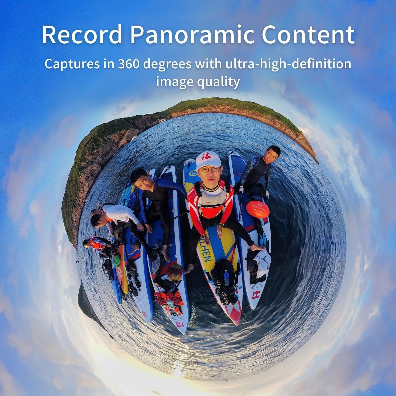 KanDao QooCam 3 Action Camera, Motorcycle Combo, 5.7K 62MP Photo 60fps Flawless 360 Video Camera, Dual 1/1.55 Inch Sensors Better for Record Vlog Camera, Super Steady Stabilisation Waterproof